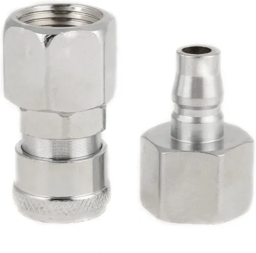 Miniatura 6 de Juego de acopladores de conexión BSP de 1/2 pulgadas, conector de compresor de aire con enchufe de 4 puertos y 4 enchufes, accesorios de aire