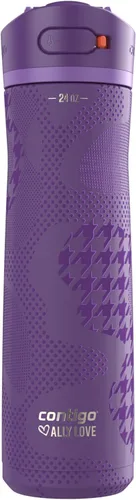Miniatura 8 de Contigo Ashland 2.0 - Botella de agua a prueba de fugas con bloqueo de tapa y popote inclinado, apta para lavavajillas, tapa intercambiable, 24 Azul