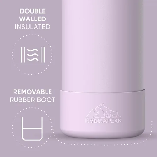 Miniatura 3 de Hydrapeak Botella de Agua Deportiva Aislada de 32 oz con Tapa de Pajita, A Prueba de Fugas y Derrames, Mantiene las Bebidas Frías por 24 Horas, Rubor