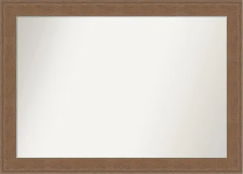 Miniatura 230 de Amanti Art Espejo de baño marrón para sobre el fregadero, 25 x 25 pulgadas, hecho a medida, espejo de tocador cuadrado marrón medio, marco de madera