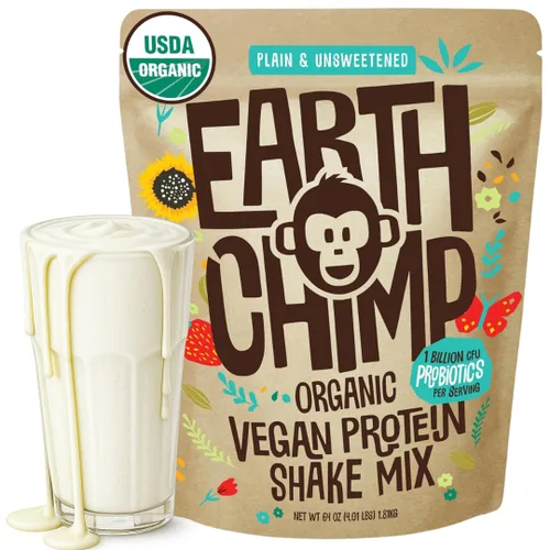 Miniatura 13 de EarthChimp Proteína vegana orgánica en polvo, con probióticos, sin OMG, sin lácteos, sin suero de leche, proteína en polvo a base de plantas