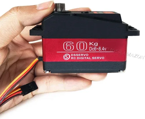 Miniatura 6 de 132.3 lbs Digital Servo 8.4V Engranaje De Acero Inoxidable De Alto Voltaje Gran Torque De Alta Velocidad Impermeable 1/5 Baja Servos - 180 Grados