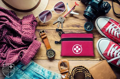 Miniatura 5 de Swiss Safe Kit de primeros auxilios 2 en 1 para automóvil, viajes y hogar, negocios – Mini kit adicional para ayuda de emergencia médica