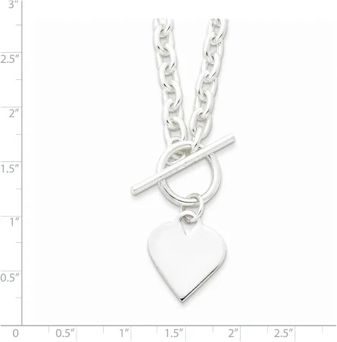 Miniatura 2 de Colgante de plata de ley 925 maciza con forma de corazón grabable