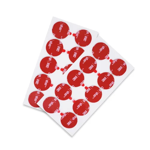 3M - Almohadillas adhesivas redondas de doble cara de diámetro de 1 pulgada, 20 unidades, 5925 cuadrados de cinta de montaje negra, almohadillas de