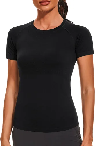 Miniatura 8 de Stelle Camisetas de entrenamiento para mujer, sin costuras, de manga larga, con agujeros para el pulgar para deportes, correr, atléticas, ajustadas