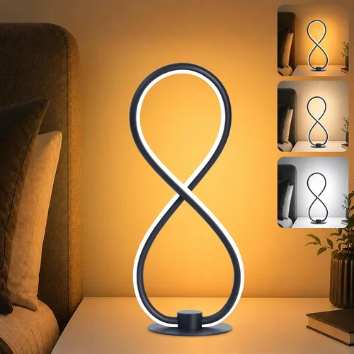 Miniatura 12 de Lámpara de Mesa Rosa, Lámpara de Escritorio Corazón Ajustable Sin Escalas 3CCT 2700K/4000K/6500K con Adaptador USB, Pequeña Lámpara de Noche