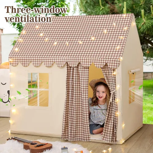 Miniatura 5 de SweHouse Tiendas de campaña para niños de SweHouse para niños pequeños: con luces de estrella, alfombra acolchada - Tiendas de campaña para casa
