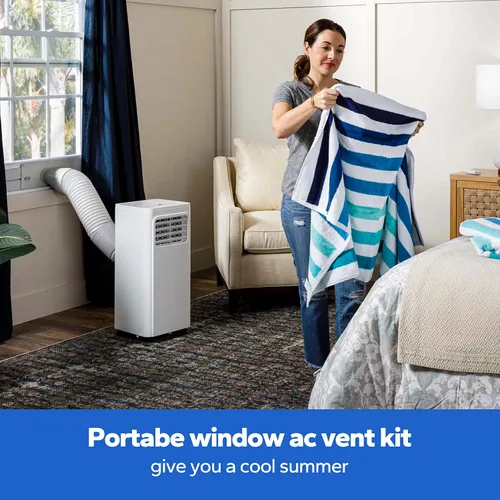 Miniatura 7 de Kit portátil de ventilación de ventana de CA, con manguera de escape de 5.9 pulgadas, acoplador de 5.9 pulgadas y protector de pájaros, kit