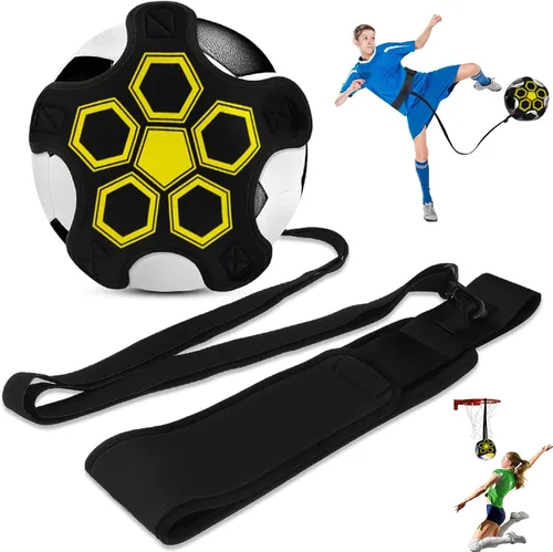 Miniatura 10 de Taeku Entrenador de fútbol ajustable, equipo de entrenamiento de patada de fútbol, habilidades de control, cinturón de práctica de cintura
