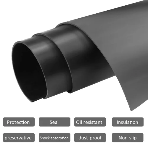Miniatura 5 de DGSL Tiras de Goma de Neopreno de 1" de Ancho x 1/8" de Grosor x 10' de Largo, Láminas de Goma Sólida, Rollos y Tiras para Uso en Juntas
