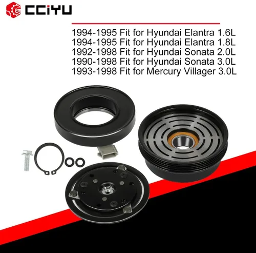Miniatura 3 de CCIYU Embrague del compresor de CA para el coche 1993-1998 para el embrague del compresor del aire acondicionado de Mercury Villager 3.0L
