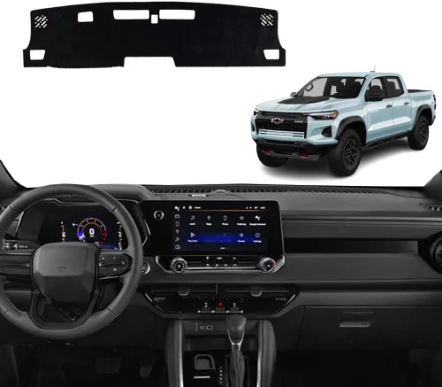 Miniatura 7 de Accesorios interiores personalizados para Silverado 1500 2019 2020 2021 2022 cubierta de tablero reduce el deslumbramiento, elimina grietas, rojo