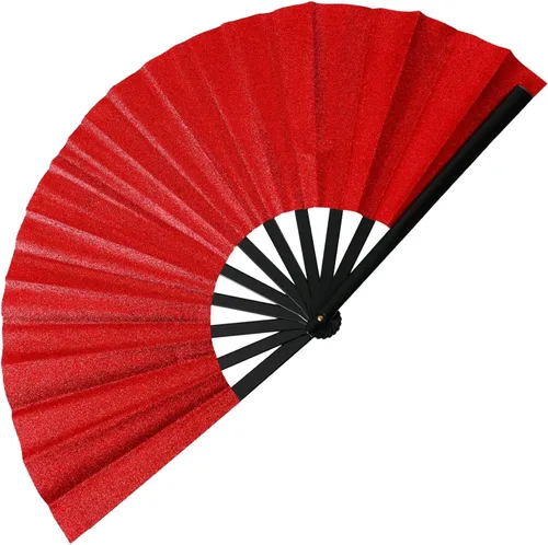 TUYUU Ventilador de mano de botas en el suelo, abanicos de clack para baile de línea, abanicos de mano plegables grandes que hacen sonido, abanico