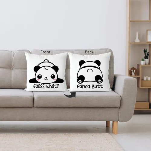 Miniatura 3 de QIYUHOY Divertidas fundas de almohada de panda para cama, regalos de panda para niñas y niños, decoración relajante de esquina para el hogar