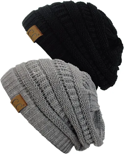 Miniatura 25 de Gorro a la moda de tejido suave abultado, cálido y elástico de C.C