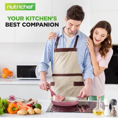 Miniatura 7 de NutriChef Juego de utensilios de cocina de 54 piezas – Juego completo de ollas y sartenes de cerámica antiadherente con utensilios, utensilios