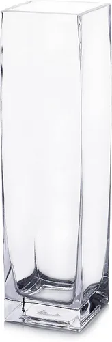 Miniatura 8 de Enova Floral Jarrón de vidrio cuadrado transparente, jarrón de vidrio de 6 x 3 x 3 pulgadas para flores, contenedor floral transparente, portavelas