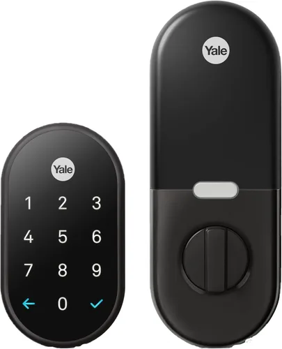 Google Nest x Yale Lock - Cerradura inteligente a prueba de manipulaciones para entrada sin llave, cerradura de cerrojo de teclado para puerta
