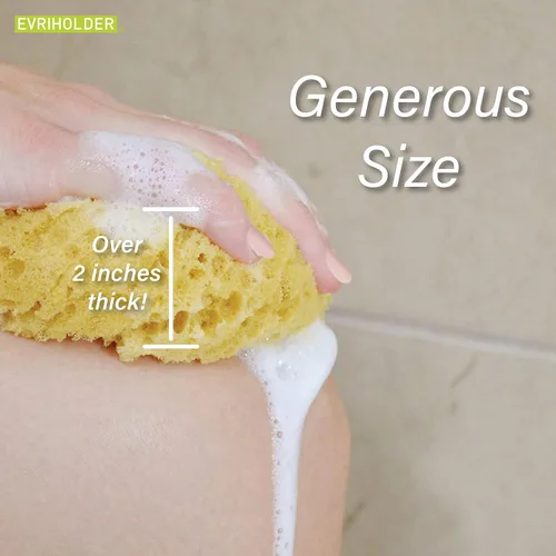 Miniatura 5 de GROOVI BEAUTY - Esponja corporal de espuma para exfoliar gran depurador para una ducha o baño relajante, paquete de 2