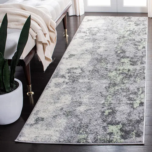 Miniatura 35 de SAFAVIEH Adirondack Collection - Alfombra decorativa, 2 pies 6 pulgadas x 4 pies, verde y gris, diseño abstracto moderno, no desprende pelusa