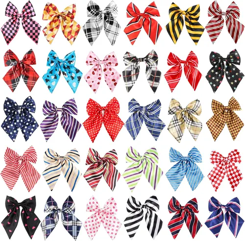 Miniatura 9 de Segarty Pajaritas para Perros, 30 piezas Corbatas de Moño Ajustables para Perro, Accesorios de Aseo para Perros Medianos y Grandes, Bonitos Lazos