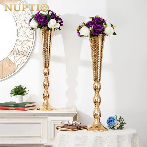 Miniatura 3 de NUPTIO Centros de mesa de flores para mesas de boda: 10 piezas de arreglo de bolas de flores artificiales moradas y blancas para fiesta de Navidad