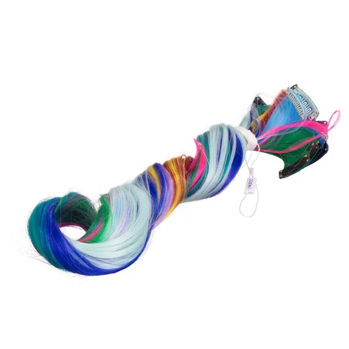 Miniatura 3 de SWACC 22 piezas de colores para fiestas con clip en extensiones de cabello multicolor