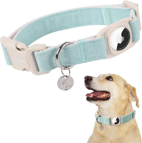 Miniatura 8 de DOGWONG Collar para perro de San Valentín, collar ajustable de algodón con corazón de caramelo azul, perfecto para perros pequeños a medianos