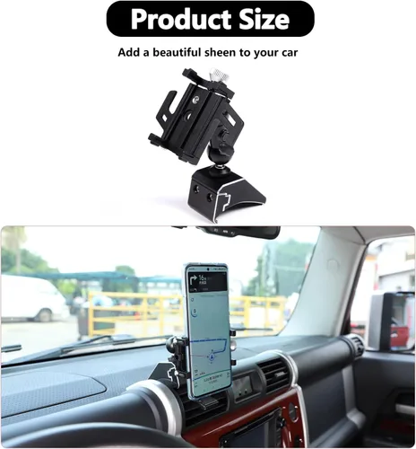 Miniatura 6 de HAPPYHORSE Soporte de teléfono para automóvil compatible con Toyot@ FJ Cruiser 2007-2021, control central de automóvil, lado derecho, soporte