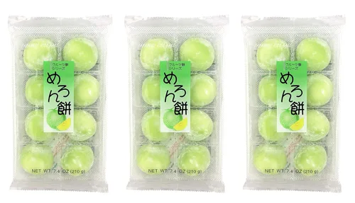 Frutas Mochi Daifuku Melón 7.4oz/210g (paquete de 3)