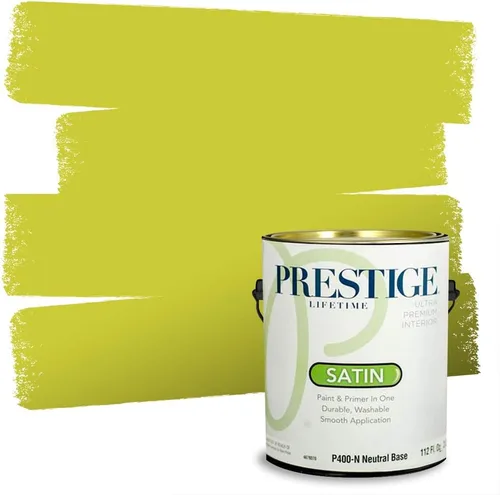 Miniatura 207 de PRESTIGE Paints Exterior Paint and Primer In One, 1-Gallon, Satin, Comparable Match of Benjamin Moore* Royal Linen* 931BM-PCM