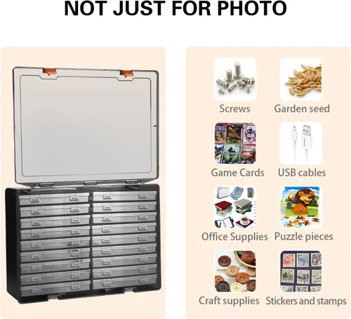 Miniatura 5 de Caja de almacenamiento de fotos de 4 x 6 pulgadas, 18 cajas grandes adicionales para fotos, organizador de fotos grande, caja de fotos libre de Negro