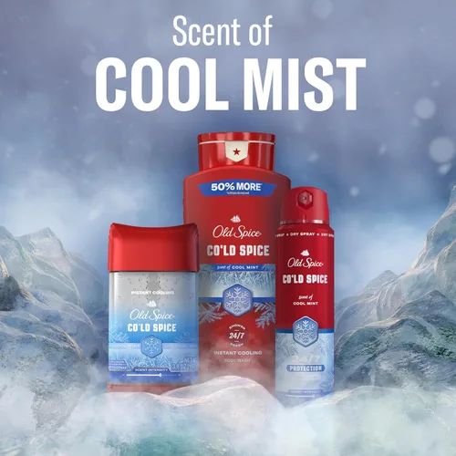 Miniatura 6 de Old Spice Red Collection - Desodorante antitranspirante + gel de baño para hombres, especias frías con aroma a menta fresca, protección contra