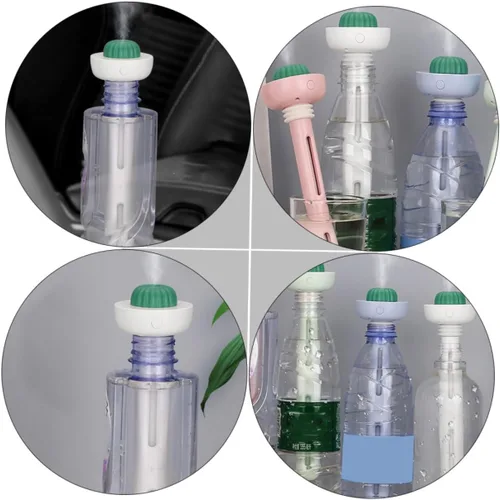 Miniatura 7 de Cabilock 1 juego de botella humidificador USB portátil mini humidificador de aire para viajes oficina y hogar diseño compacto con salida de niebla
