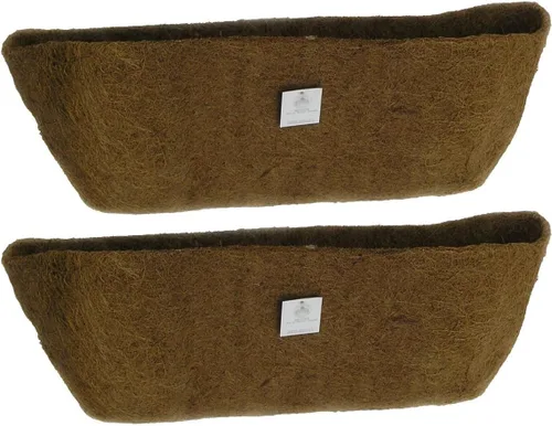 30 in largo moldeado fibra de coco forros de reemplazo para plantadores de ventana Hayrack - 2 pk...