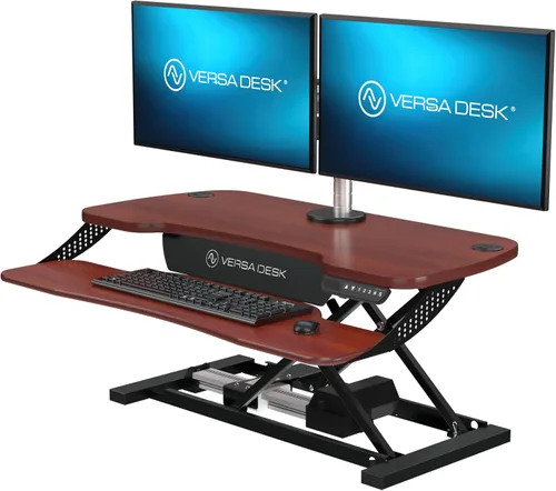 Miniatura 8 de VERSADESK PowerPro Elite - Convertidor de escritorio eléctrico ajustable de 36 pulgadas con controlador programable y concentrador USB. Aplicación