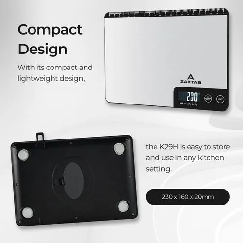 Miniatura 4 de Báscula inteligente de alimentos con aplicación, báscula digital de cocina, báscula para hornear, escala de calorías, calculadora nutricional