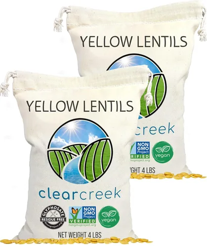 Miniatura 10 de Lentejas amarillas cultivadas Montana Sin OMG No irradiadas (brotarán) Kosher 25 libras
