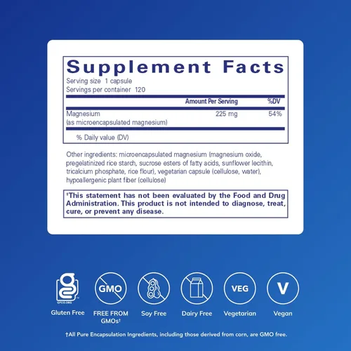 Miniatura 2 de Pure Encapsulations UltraMag Magnesio - Absorción Superior - Apoyo Óseo y Muscular* - Suplemento de Minerales Esenciales - Vegano y Sin OGM - 120