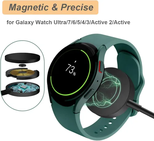 Miniatura 3 de Cargador para Samsung Galaxy Watch 7/6/5/Ultra (USB-C) (3.3ft/1m)