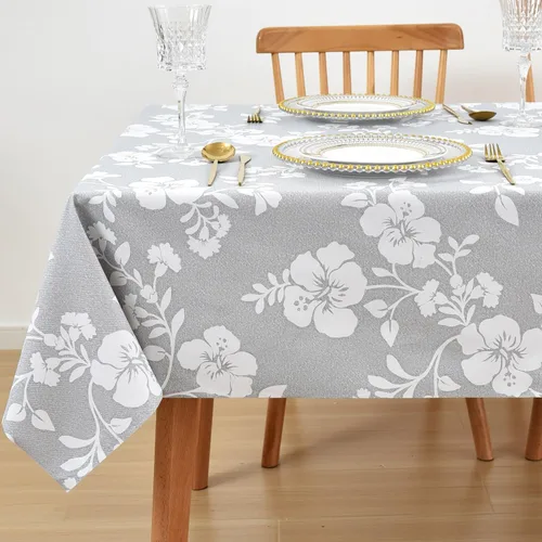 LOHASCASA Mantel de vinilo de plástico de PVC, impermeable, lavable, acolchado de PVC, a prueba de derrames, mantel de mesa para otoño, cuadrado, 54