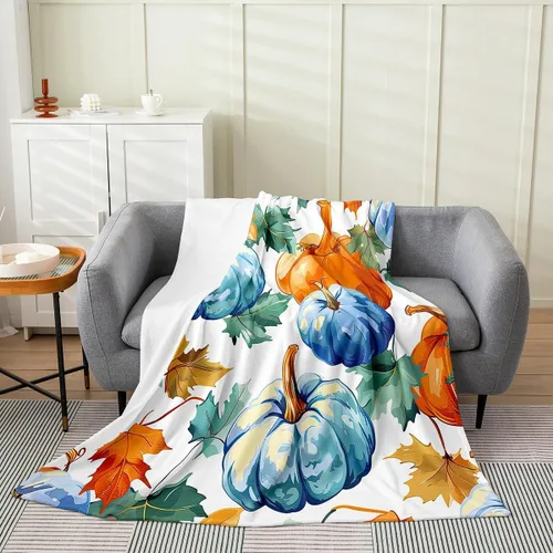 Miniatura 18 de Bonita manta de franela de vellón de pavo para cosecha, manta de Acción de Gracias para cama, sofá, decoración de otoño, decoración de otoño, manta