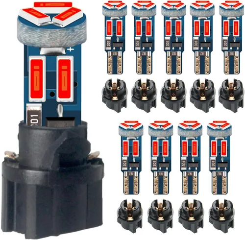 Miniatura 9 de Bombilla LED de alto brillo azul profundo T5 37 74 PC74 PC37 con enchufe de bloqueo giratorio para panel de instrumentos, luz en racimo y luz