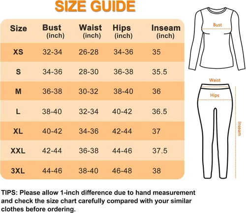 Miniatura 5 de SIMIYA Conjunto de ropa interior térmica para mujer, pantalones largos con forro polar de manga larga, capa base, conjunto superior inferior