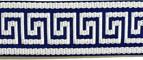 Miniatura 6 de Cinta tejida jacquard griega de 1-3/4 pulgadas, 6 yardas continuas (A)