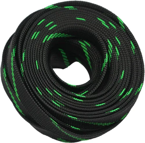 Miniatura 9 de Funda de cable de alambre expandible PET de 30 pies (1/2 pulgada, negro)