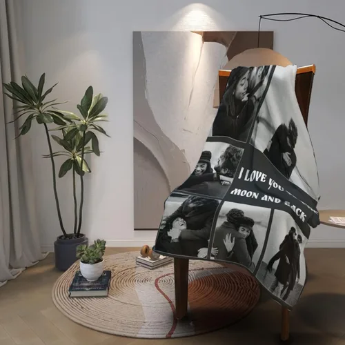 Miniatura 3 de Manta personalizada con fotos – Manta personalizada con fotos, regalos personalizados con imagen, manta de franela de vellón para esposa, marido