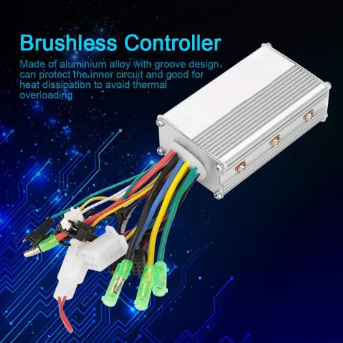 Miniatura 4 de Dioche Controlador de velocidad del motor, controlador de motor de cepillo eléctrico, controlador de motor Brainpower de 36V/48V 350W para scooter