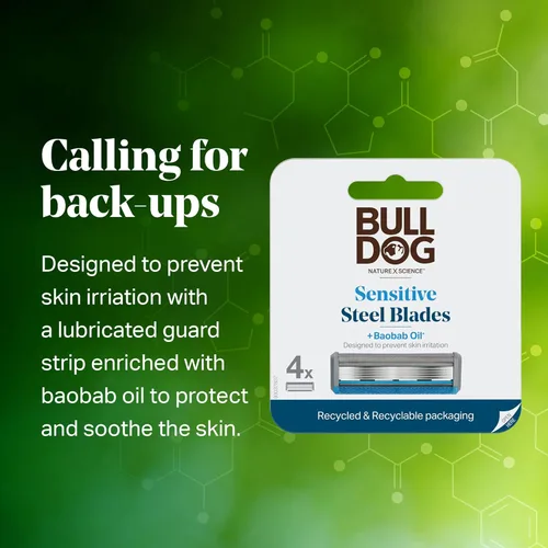 Miniatura 2 de Bulldog Recambios de cuchillas de afeitar para hombre para el cuidado de la piel y el aseo de la piel sensible, 4